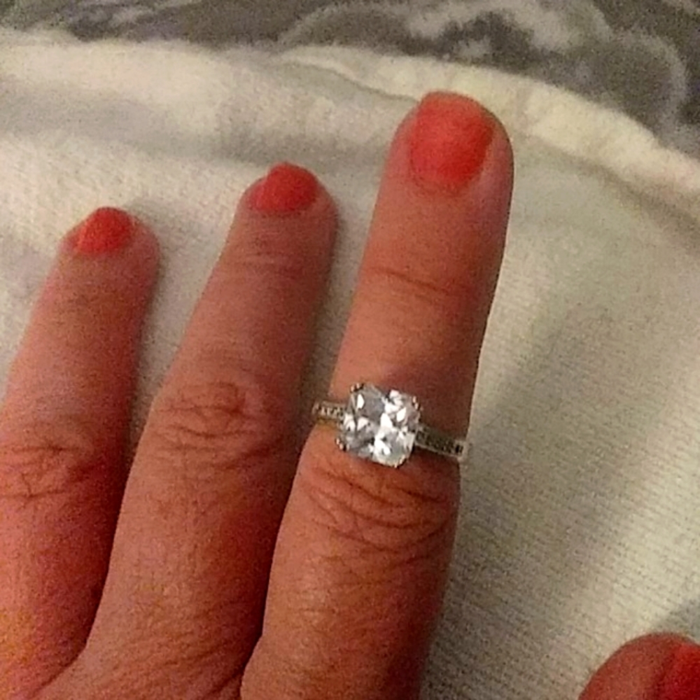 925 stamped sterling silver engagement ring sz 7